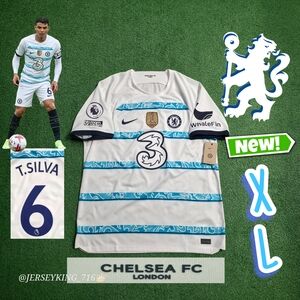 Nike Chelsea FC Thiago Silva #6 2022/2023 Away Jersey EPL Patch New XL